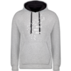 Grau meliert/Navy Blau
