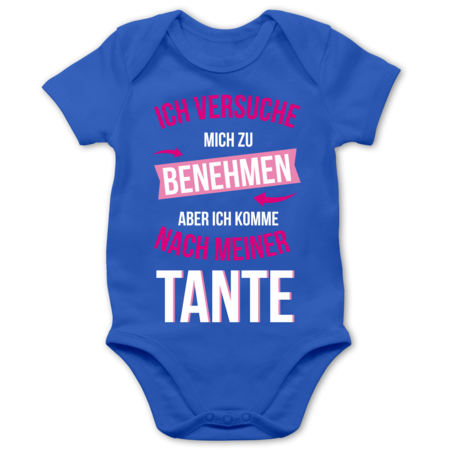 Ich versuche Mich zu benehmen Aber ich komme nach meiner Oma Baby T-Shirt Langarm Shirtracer Spr/üche Baby