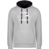 Grau meliert/Navy Blau