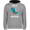Grau meliert/Navy Blau