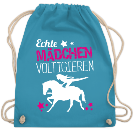 Echte Mädchen voltigieren: T Shirt Gym Bag | Shirtracer Shirtracer Reitsport Es gibt Nichts Wichtigeres als